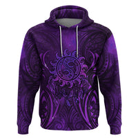 New Zealand Dream Catcher Zip Hoodie Maori Koru Pattern Purple Version LT05 Pullover Hoodie Purple - Polynesian Pride