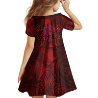 New Zealand Dream Catcher Family Matching Tank Maxi Dress and Hawaiian Shirt Maori Koru Pattern Red Version LT05 - Polynesian Pride