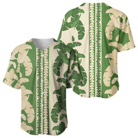 Hawaii Pua Kenikeni Lei Baseball Jersey With Lau Maia Green