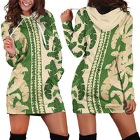 Hawaii Pua Kenikeni Lei Hoodie Dress With Lau Maia Green