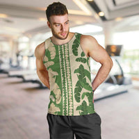 Hawaii Pua Kenikeni Lei Men Tank Top With Lau Maia Green