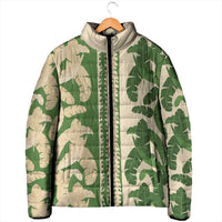 Hawaii Pua Kenikeni Lei Padded Jacket With Lau Maia Green