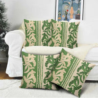Hawaii Pua Kenikeni Lei Pillow Cover With Lau Maia Green