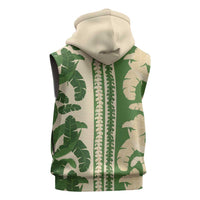 Hawaii Pua Kenikeni Lei Sleeveless Zip Hoodie With Lau Maia Green