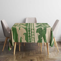 Hawaii Pua Kenikeni Lei Tablecloth With Lau Maia Green