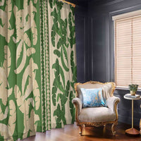 Hawaii Pua Kenikeni Lei Window Curtain With Lau Maia Green