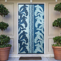 Hawaii Pua Kenikeni Lei Door Cover With Lau Maia Royal Blue