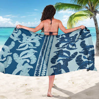 Hawaii Pua Kenikeni Lei Sarong With Lau Maia Royal Blue