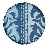Hawaii Pua Kenikeni Lei Spare Tire Cover With Lau Maia Royal Blue