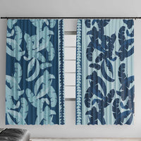 Hawaii Pua Kenikeni Lei Window Curtain With Lau Maia Royal Blue