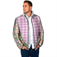 Hawaii Pikake Lokelani Plumeria Lei Padded Jacket Pink Palaka Motifs