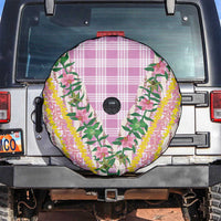 Hawaii Pikake Lokelani Plumeria Lei Spare Tire Cover Pink Palaka Motifs
