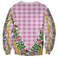 Hawaii Pikake Lokelani Plumeria Lei Sweatshirt Pink Palaka Motifs