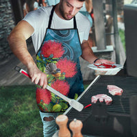 New Zealand Matariki Piwakawaka Apron Maori Koru With Pohutukawa Flowers