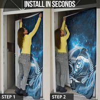 New Zealand Matariki Door Cover Pigeon Kereru Maori Fern Art LT05 - Polynesian Pride