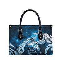 New Zealand Matariki Leather Bag Pigeon Kereru Maori Fern Art