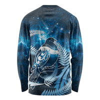 New Zealand Matariki Long Sleeve Shirt Pigeon Kereru Maori Fern Art LT05 - Polynesian Pride