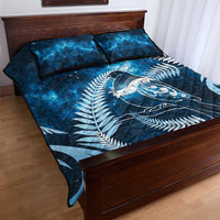 New Zealand Matariki Quilt Bed Set Pigeon Kereru Maori Fern Art