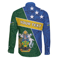 Personalised Solomon Islands Independence Day Family Matching Mermaid Dress and Hawaiian Shirt With Coat Of Arms LT05 - Polynesian Pride