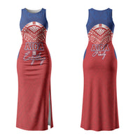 Aiga Samoa Family Matching Tank Maxi Dress and Hawaiian Shirt Aiga Is Everything LT05 Mom's Dress Red - Polynesian Pride