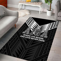 Samoa Aiga Area Rug Samoan Tribal Pattern LT05 - Polynesian Pride
