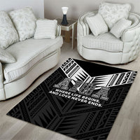 Samoa Aiga Area Rug Samoan Tribal Pattern LT05 - Polynesian Pride