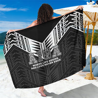 Samoa Aiga Sarong Samoan Tribal Pattern LT05 One Size 44 x 66 inches Black - Polynesian Pride