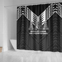 Samoa Aiga Shower Curtain Samoan Tribal Pattern LT05 - Polynesian Pride