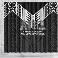 Samoa Aiga Shower Curtain Samoan Tribal Pattern LT05 - Polynesian Pride