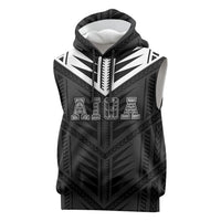 Samoa Aiga Sleeveless Hoodie Samoan Tribal Pattern LT05 Black - Polynesian Pride