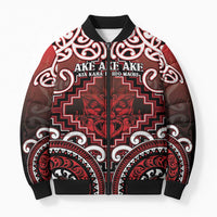Personalised New Zealand Aotearoa Bomber Puffer Jacket Te Reo Maori Ake Ake Ake - Polynesian Pride