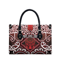 New Zealand Aotearoa Leather Bag Te Reo Maori Ake Ake Ake - Polynesian Pride