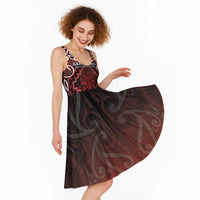 Personalised New Zealand Aotearoa Midi Dress Te Reo Maori Ake Ake Ake - Polynesian Pride