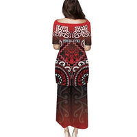 Personalised New Zealand Aotearoa Puletasi Te Reo Maori Ake Ake Ake - Polynesian Pride
