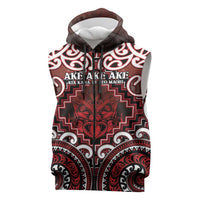 Personalised New Zealand Aotearoa Sleeveless Zip Hoodie Te Reo Maori Ake Ake Ake - Polynesian Pride