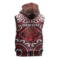 Personalised New Zealand Aotearoa Sleeveless Zip Hoodie Te Reo Maori Ake Ake Ake - Polynesian Pride