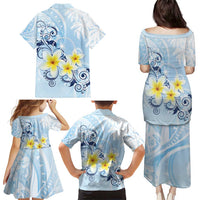 FSM Chuuk Constitution Day Family Matching Puletasi and Hawaiian Shirt Polynesian Curves Plumeria LT05 - Polynesian Pride