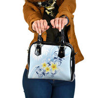 FSM Chuuk Constitution Day Shoulder Handbag Polynesian Curves Plumeria - Polynesian Pride