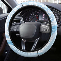 FSM Chuuk Constitution Day Steering Wheel Cover Polynesian Curves Plumeria - Polynesian Pride