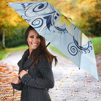 FSM Chuuk Constitution Day Umbrella Polynesian Curves Plumeria - Polynesian Pride