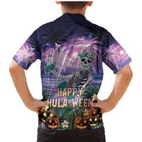 Happy Hulaween Family Matching Mermaid Dress and Hawaiian Shirt Mahaloween Skeleton Dancing LT05 - Polynesian Pride