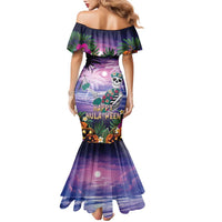 Happy Hulaween Family Matching Mermaid Dress and Hawaiian Shirt Mahaloween Skeleton Dancing LT05 - Polynesian Pride