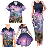 Happy Hulaween Family Matching Tank Maxi Dress and Hawaiian Shirt Mahaloween Skeleton Dancing LT05 - Polynesian Pride