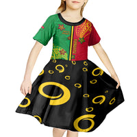 Personalised Vanuatu Happy Unity Day Kid Short Sleeve Dress Polynesian Plumeria LT05 - Polynesian Pride