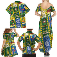 Solomon Islands Christmas Family Matching Summer Maxi Dress and Hawaiian Shirt Festive Beach Vibes LT05 - Polynesian Pride