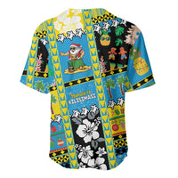Tuvalu Christmas Baseball Jersey Festive Beach Vibes - Polynesian Pride
