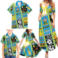 Tuvalu Christmas Family Matching Summer Maxi Dress and Hawaiian Shirt Festive Beach Vibes - Polynesian Pride
