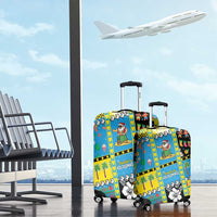Tuvalu Christmas Luggage Cover Festive Beach Vibes - Polynesian Pride