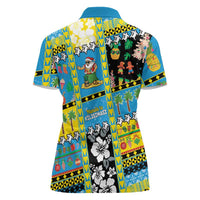 Tuvalu Christmas Women Polo Shirt Festive Beach Vibes - Polynesian Pride