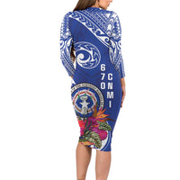 Hafa Adai Northern Mariana Islands Family Matching Long Sleeve Bodycon Dress and Hawaiian Shirt Polynesian Tribal Pattern LT05 - Polynesian Pride